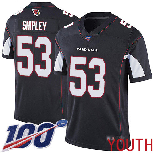 Arizona Cardinals Limited Black Youth A.Q. Shipley Alternate Jersey NFL Football #53 100th Season Vapor Untouchable->youth nfl jersey->Youth Jersey